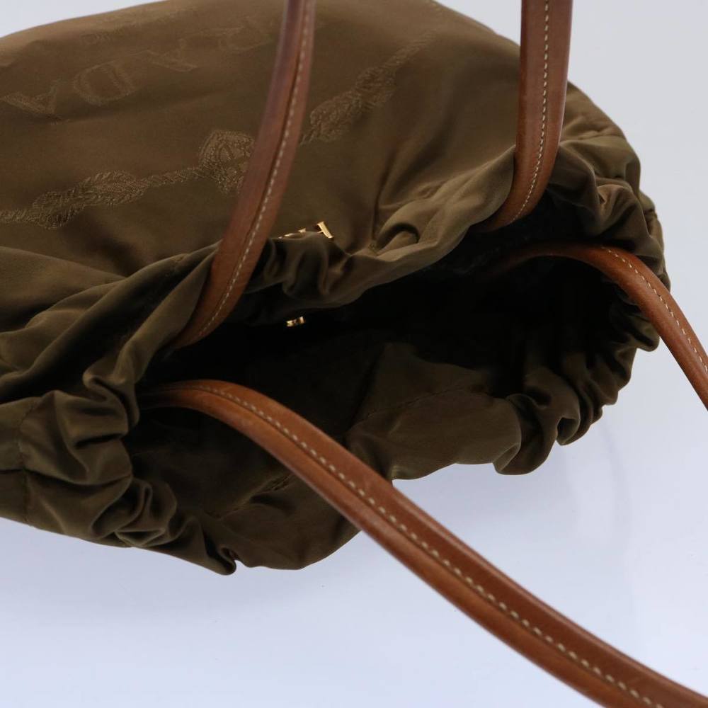 PRADA Shoulder Bag Nylon Khaki Auth bs10307 - Picture 6 of 16